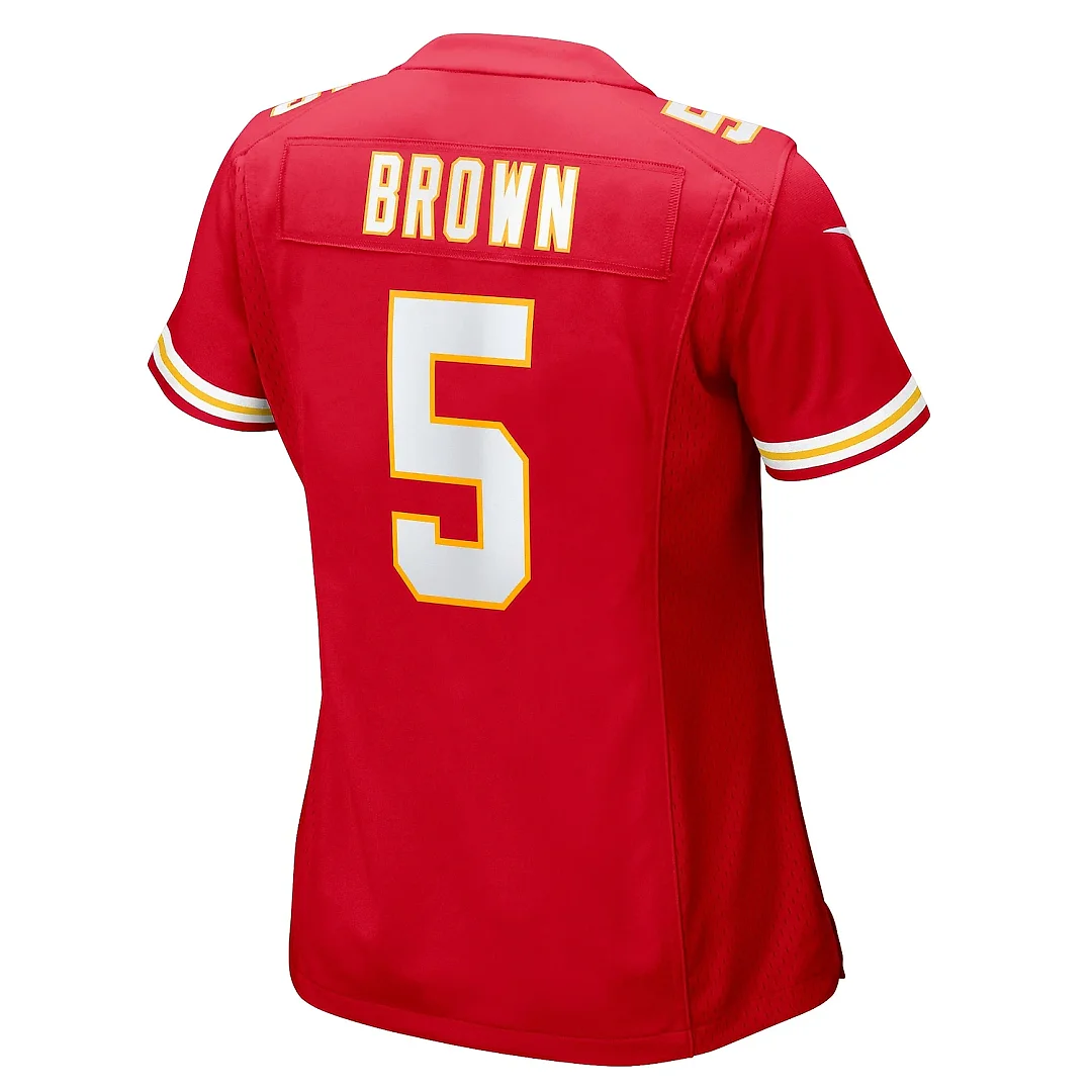Zennovawear Women's Kansas City Chiefs Marquise Brown Red Game Jersey