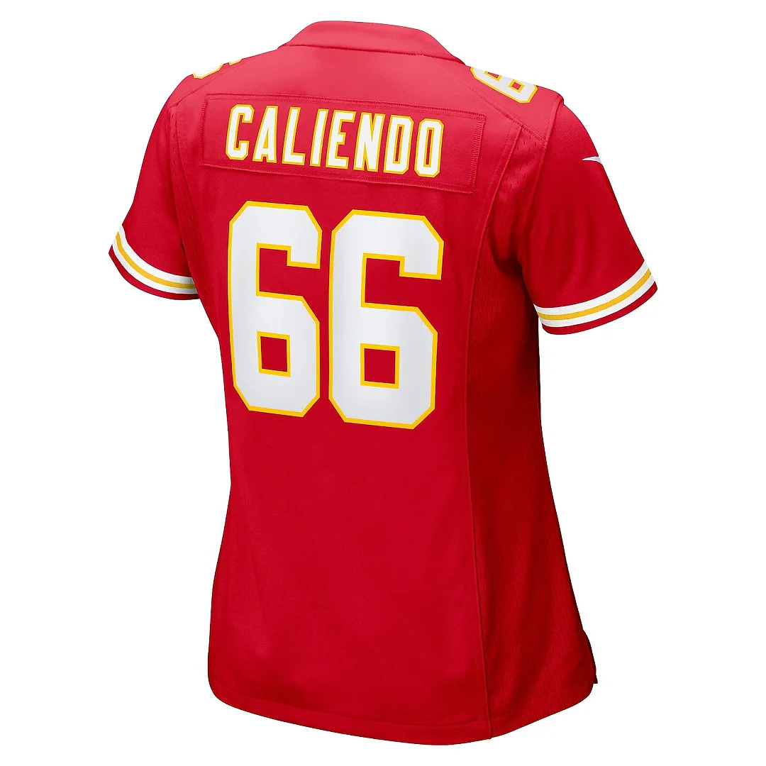 Zennovawear Women's Kansas City Chiefs Mike Caliendo Red Game Player Jersey