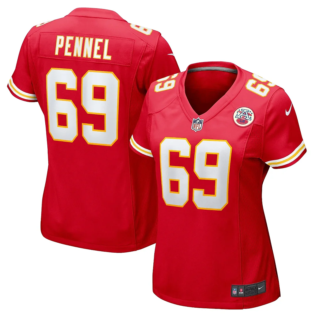 Zennovawear Women's Kansas City Chiefs Mike Pennel Red Game Jersey