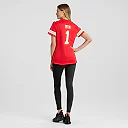 Zennovawear Women's Kansas City Chiefs Number 1 Mom Red Game Jersey