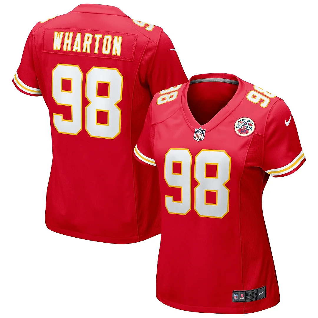 Zennovawear Women's Kansas City Chiefs Tershawn Wharton Red Game Jersey
