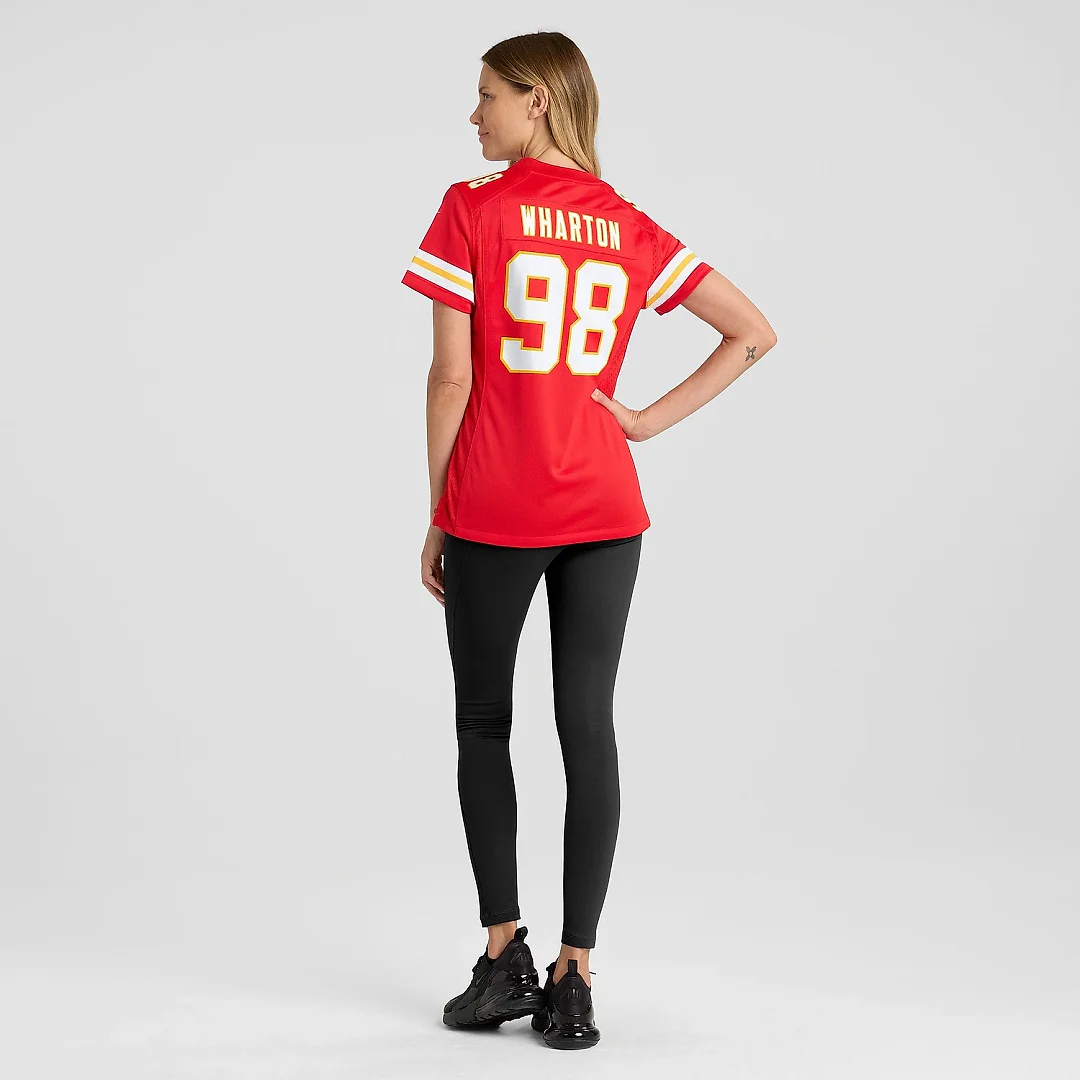 Zennovawear Women's Kansas City Chiefs Tershawn Wharton Red Game Jersey