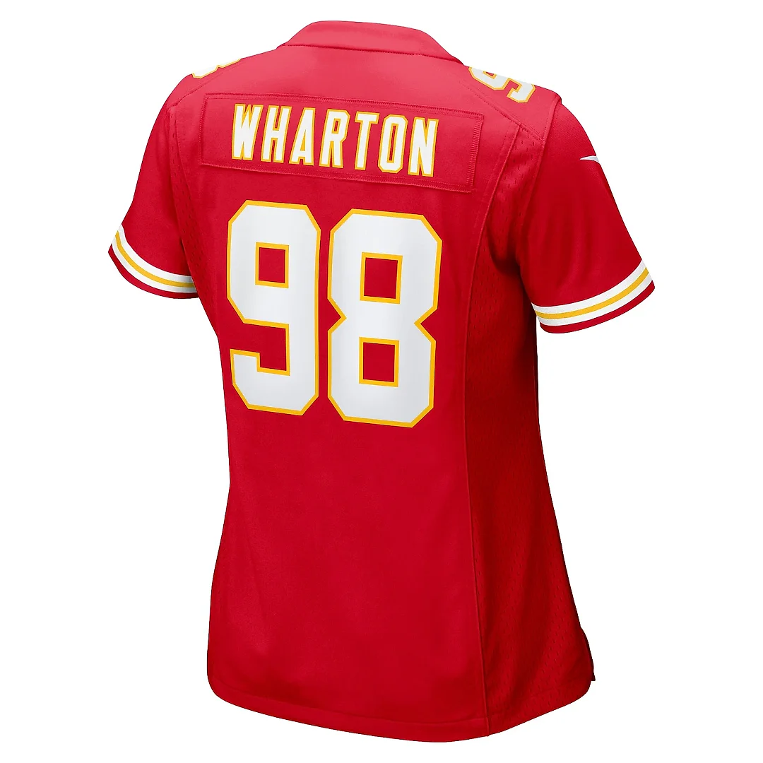Zennovawear Women's Kansas City Chiefs Tershawn Wharton Red Game Jersey