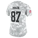 Zennovawear Women's Kansas City Chiefs Travis Kelce Arctic Camo 2024 Salute to Service Limited Jersey