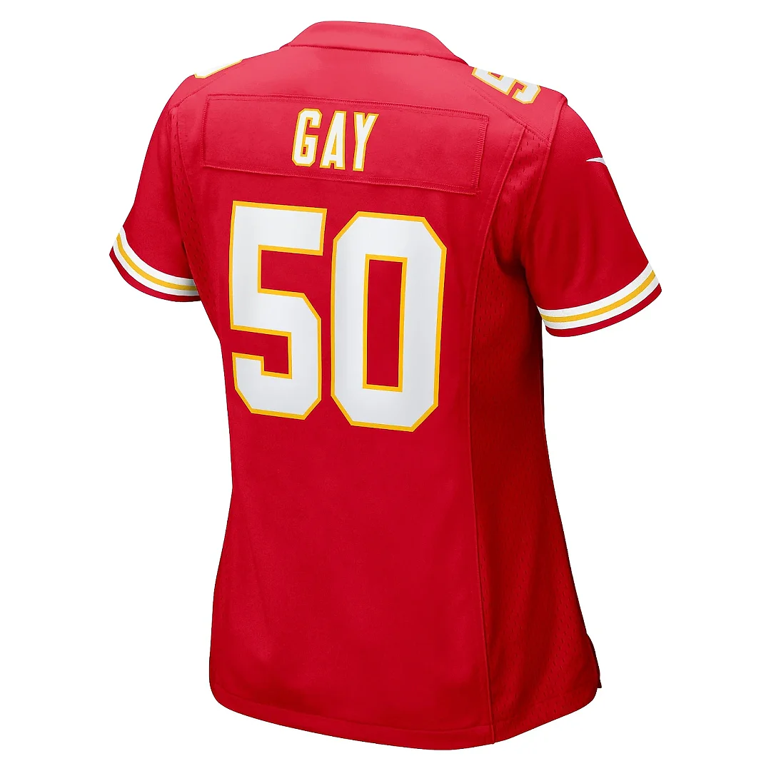 Zennovawear Women's Kansas City Chiefs Willie Gay Red Game Jersey