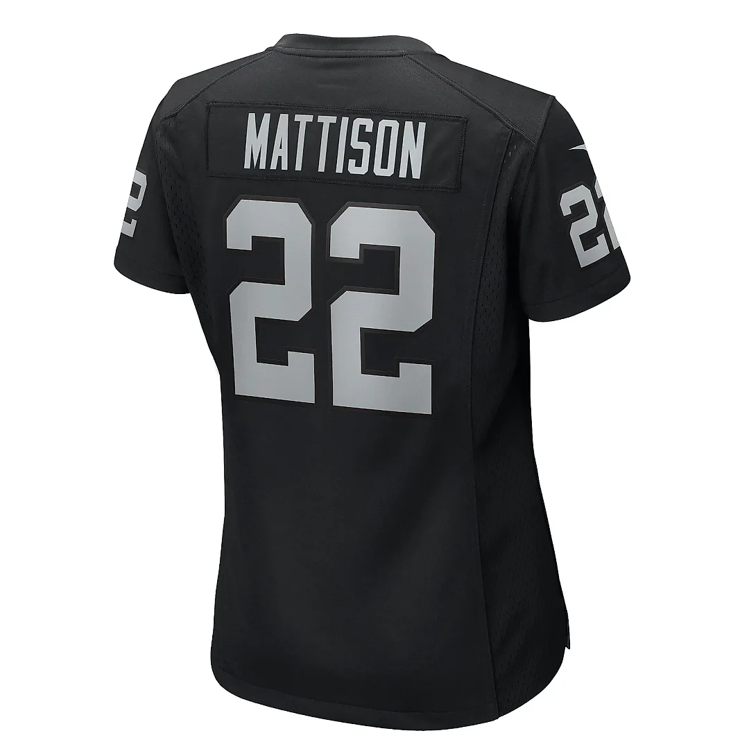 Zennovawear Women's Las Vegas Raiders Alexander Mattison Black Game Jersey