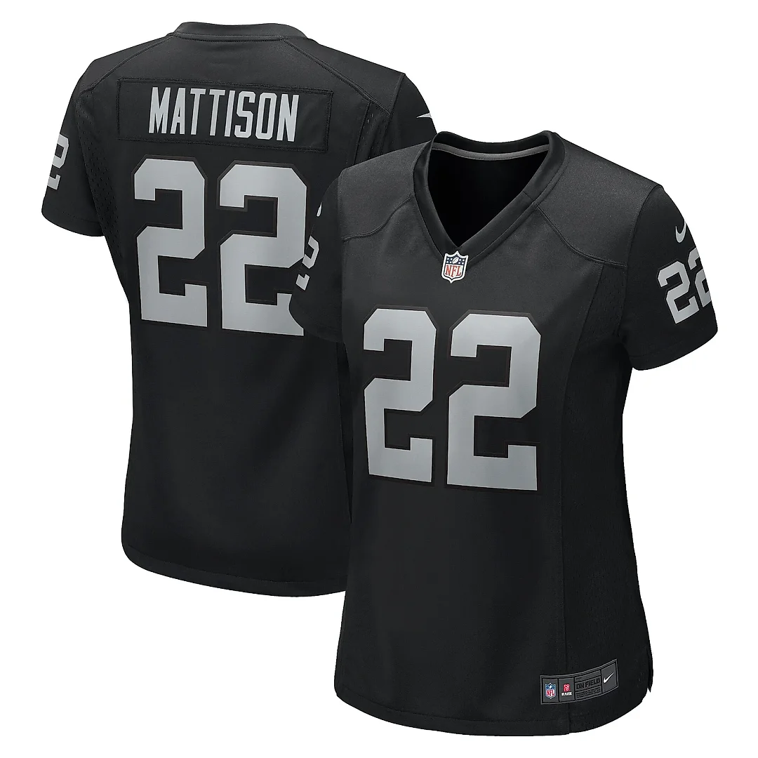 Zennovawear Women's Las Vegas Raiders Alexander Mattison Black Game Jersey