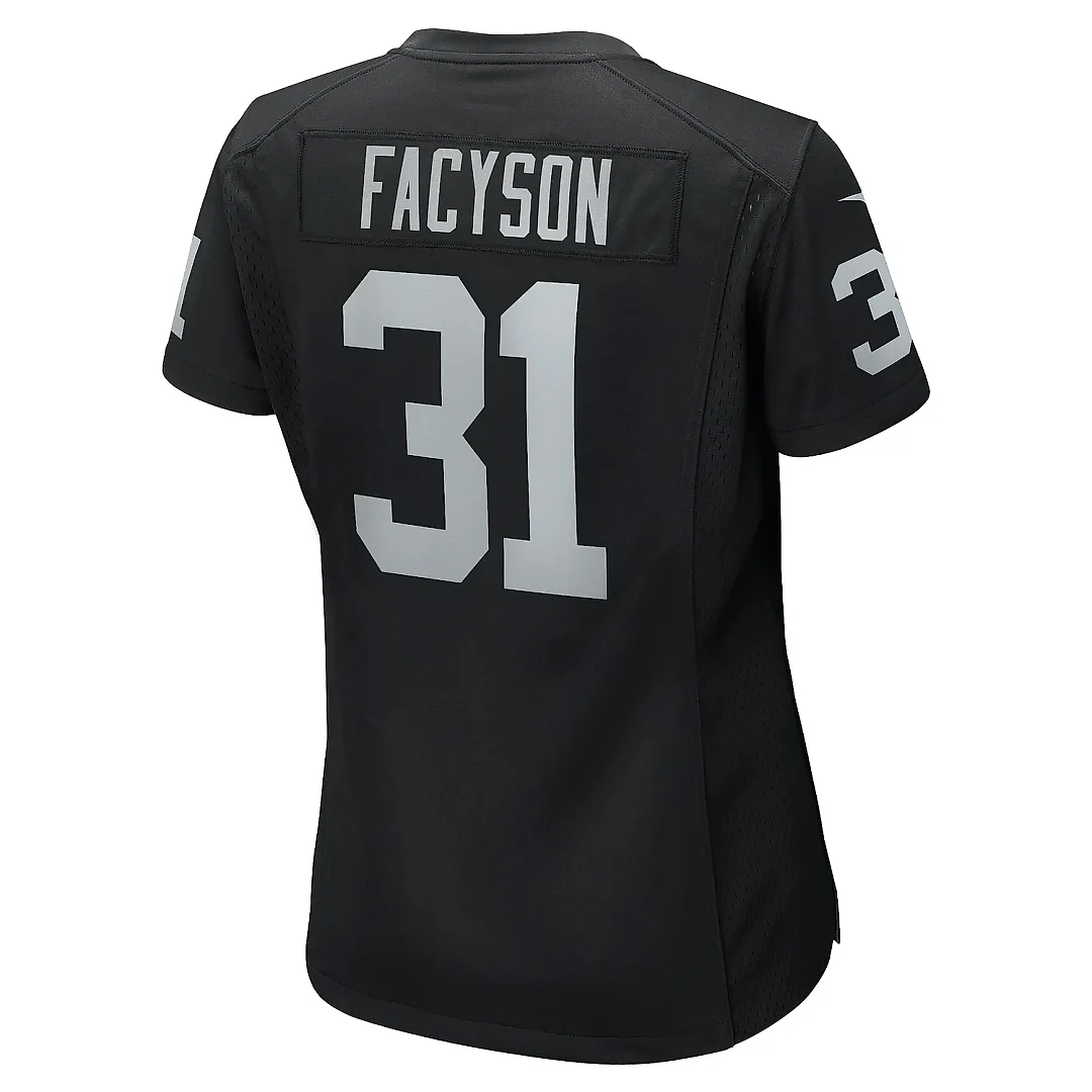 Zennovawear Women's Las Vegas Raiders Brandon Facyson Black Team Game Jersey