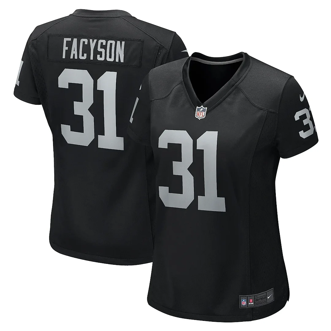 Zennovawear Women's Las Vegas Raiders Brandon Facyson Black Team Game Jersey