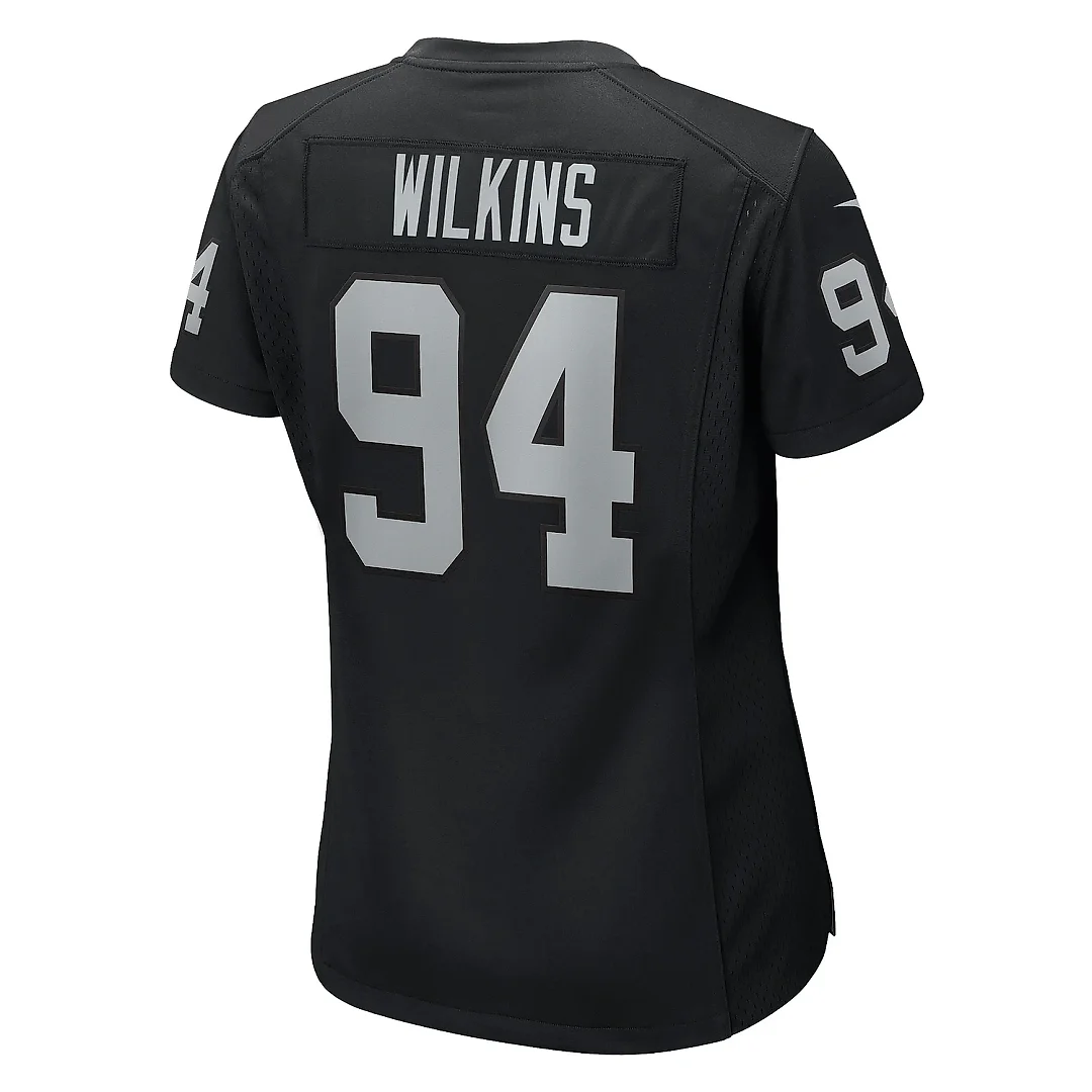 Zennovawear Women's Las Vegas Raiders Christian Wilkins Black Team Game Jersey