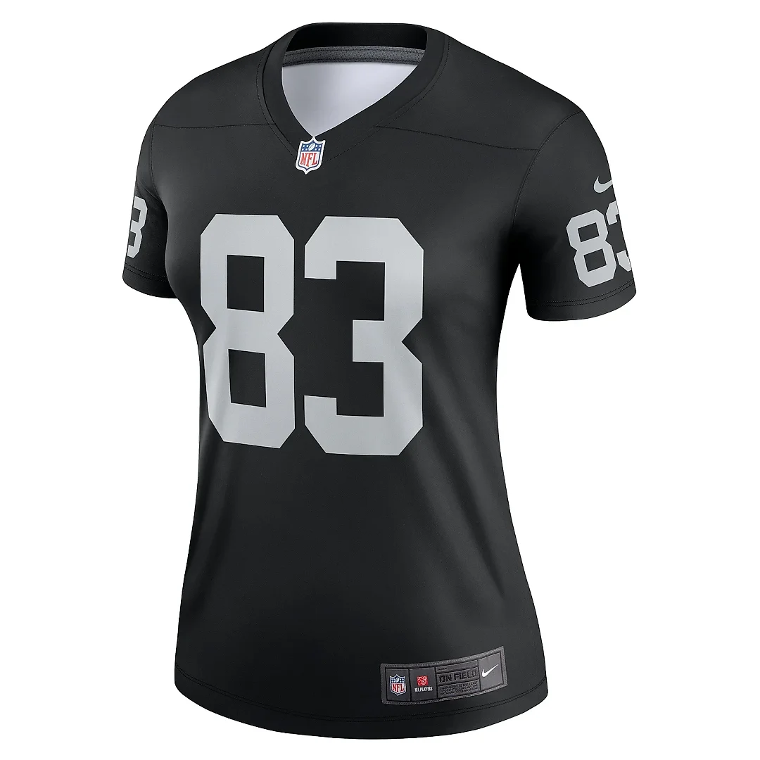 Zennovawear Women's Las Vegas Raiders Darren Waller Black Team Legend Player Performance Top