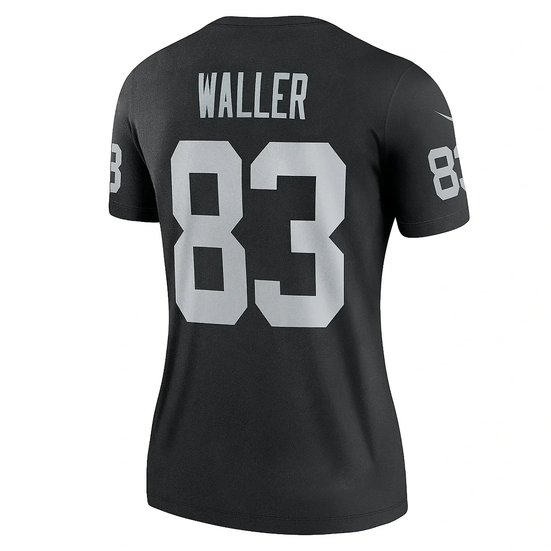 Zennovawear Women's Las Vegas Raiders Darren Waller Black Team Legend Player Performance Top