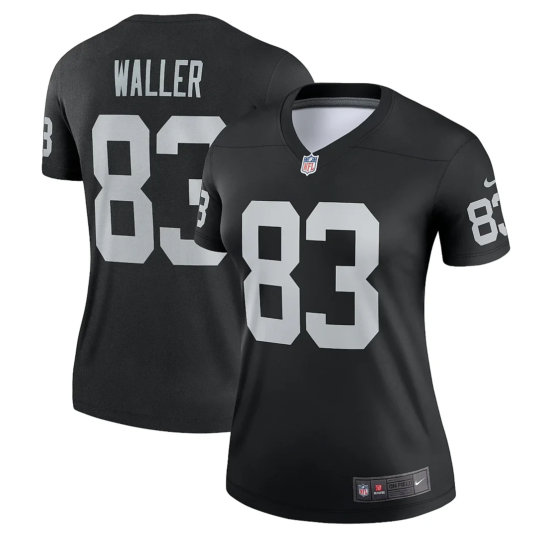 Zennovawear Women's Las Vegas Raiders Darren Waller Black Team Legend Player Performance Top