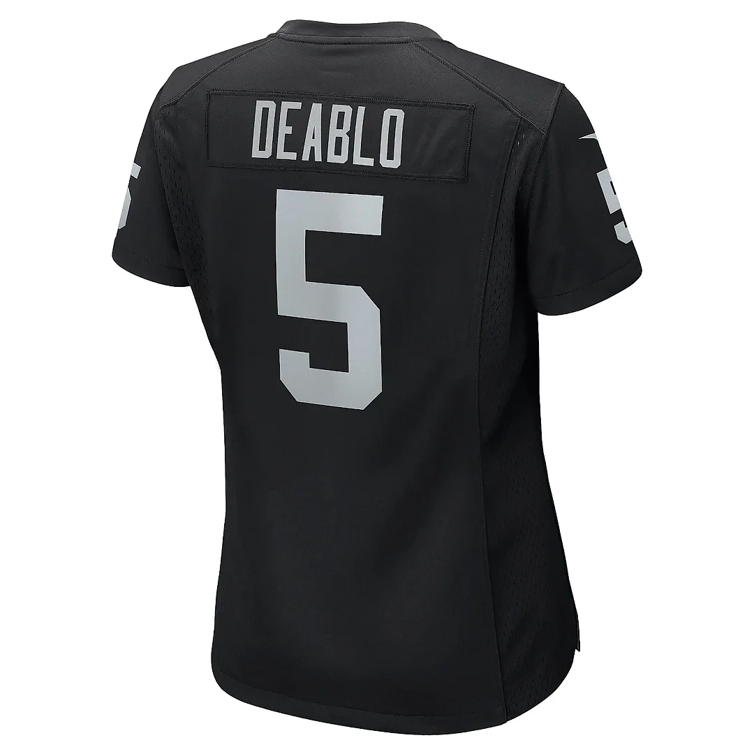 Zennovawear Women's Las Vegas Raiders Divine Deablo Black Player Game Jersey