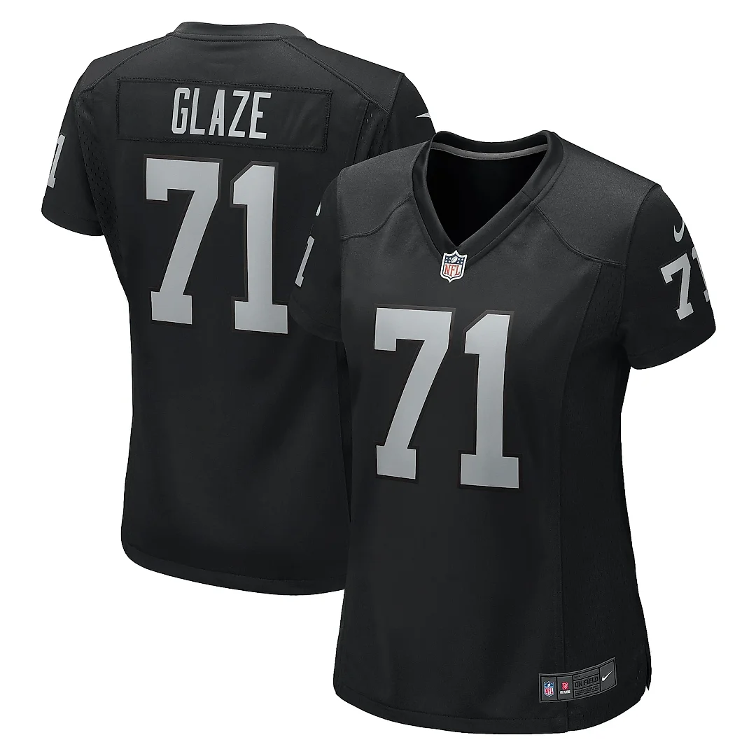 Zennovawear Women's Las Vegas Raiders DJ Glaze Black Game Jersey