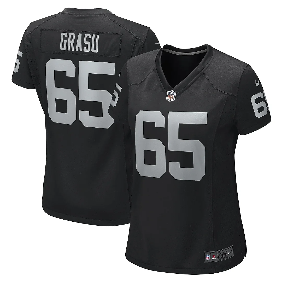Zennovawear Women's Las Vegas Raiders Hroniss Grasu Black Game Player Jersey