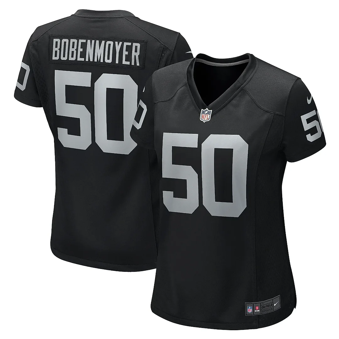 Zennovawear Women's Las Vegas Raiders Jacob Bobenmoyer Black Game Player Jersey
