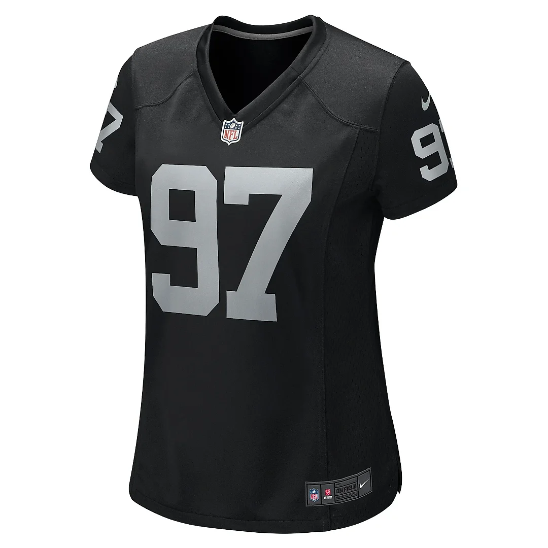 Zennovawear Women's Las Vegas Raiders Janarius Robinson Black Team Game Jersey