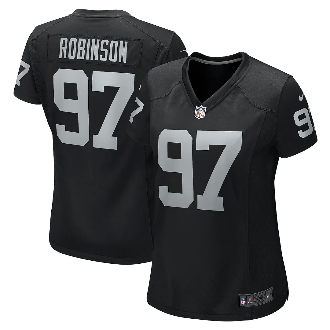 Zennovawear Women's Las Vegas Raiders Janarius Robinson Black Team Game Jersey