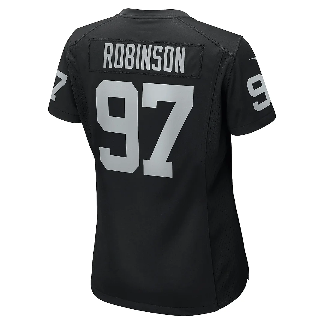 Zennovawear Women's Las Vegas Raiders Janarius Robinson Black Team Game Jersey