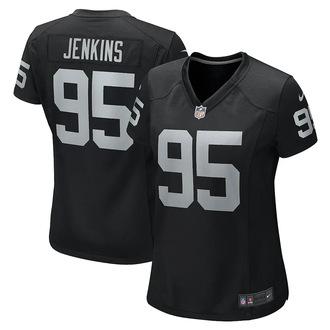 Zennovawear Women's Las Vegas Raiders John Jenkins Black Game Jersey