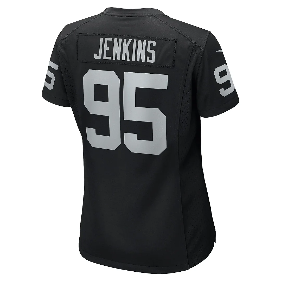 Zennovawear Women's Las Vegas Raiders John Jenkins Black Game Jersey