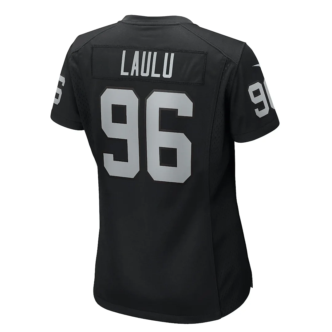 Zennovawear Women's Las Vegas Raiders Jonah Laulu Black Game Jersey