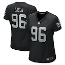 Zennovawear Women's Las Vegas Raiders Jonah Laulu Black Game Jersey
