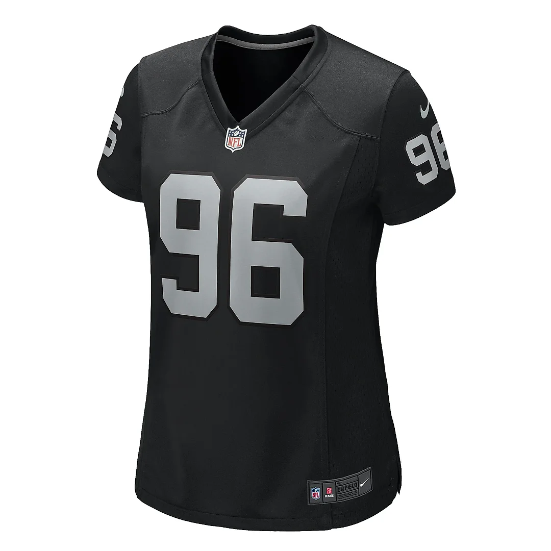 Zennovawear Women's Las Vegas Raiders Jonah Laulu Black Game Jersey