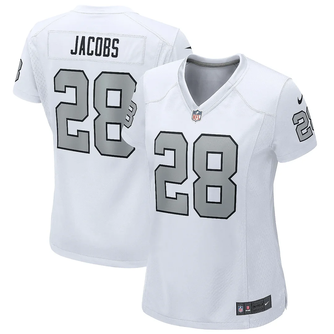 Zennovawear Women's Las Vegas Raiders Josh Jacobs White Alternate Game Player Jersey