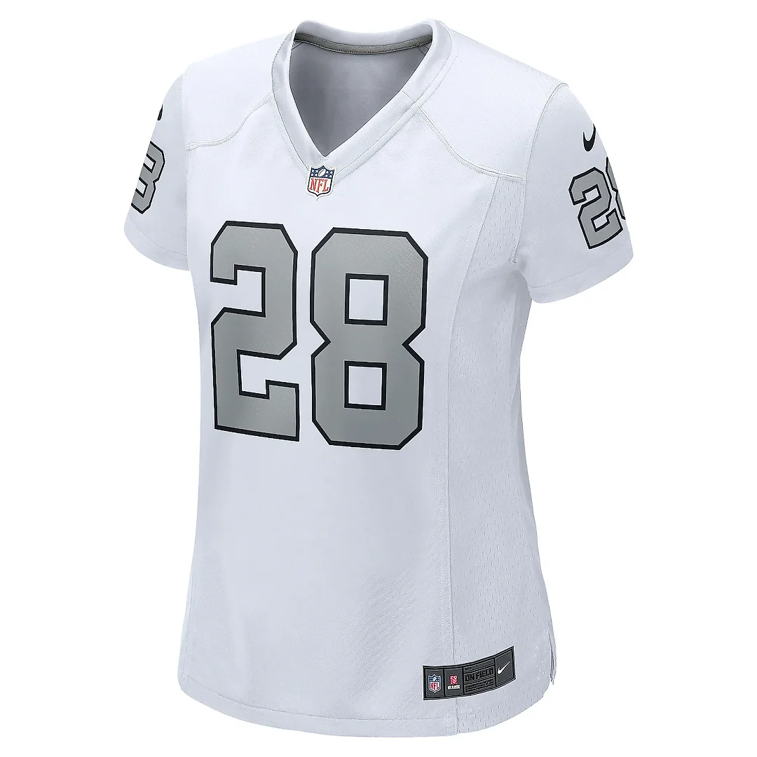 Zennovawear Women's Las Vegas Raiders Josh Jacobs White Alternate Game Player Jersey