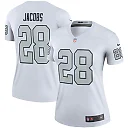 Zennovawear Women's Las Vegas Raiders Josh Jacobs White Alternate Legend Player Performance Top