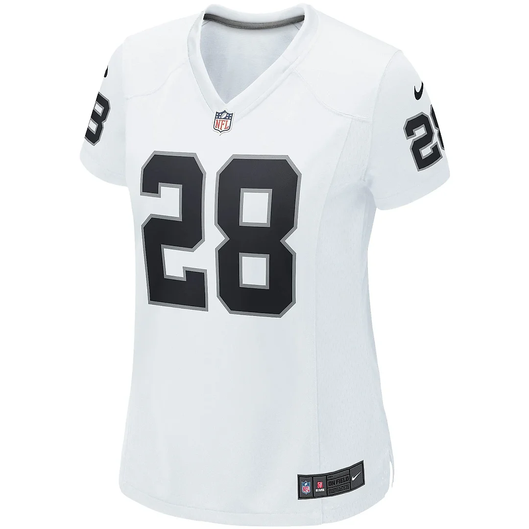 Zennovawear Women's Las Vegas Raiders Josh Jacobs White Player Game Team Jersey