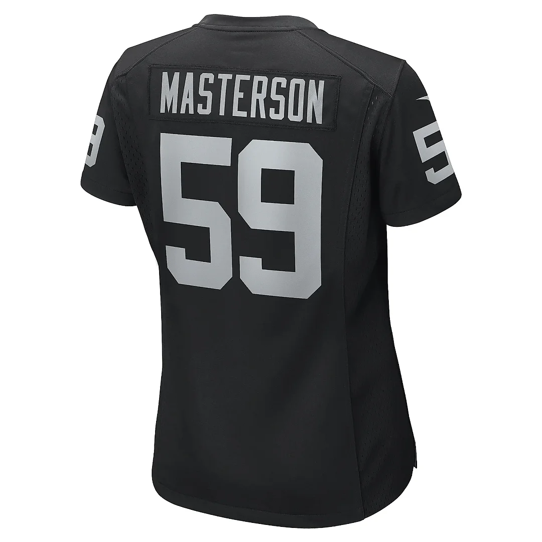 Zennovawear Women's Las Vegas Raiders Luke Masterson Black Game Player Jersey