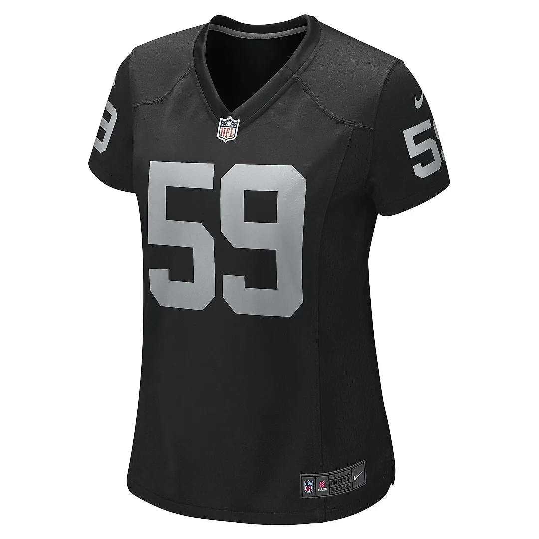 Zennovawear Women's Las Vegas Raiders Luke Masterson Black Game Player Jersey