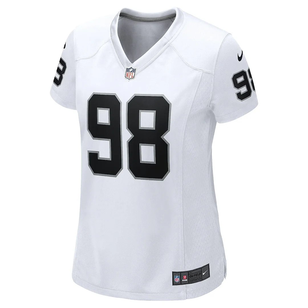 Zennovawear Women's Las Vegas Raiders Maxx Crosby White Game Jersey