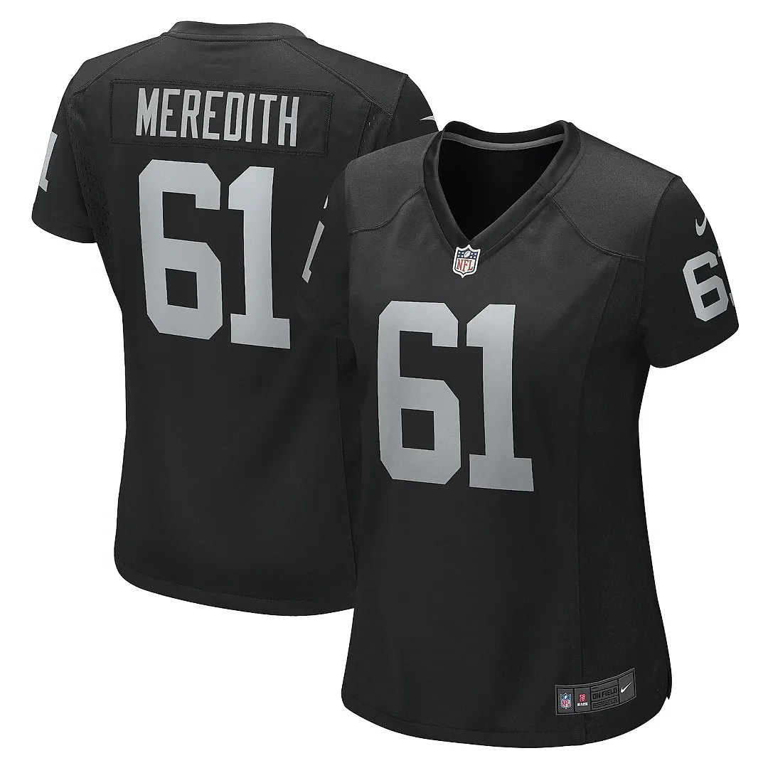 Zennovawear Women's Las Vegas Raiders Meredith Black Game Player Jersey