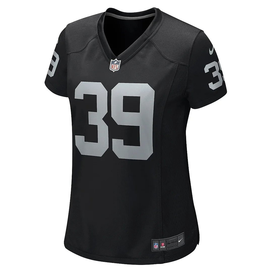 Zennovawear Women's Las Vegas Raiders Nate Hobbs Black Game Jersey