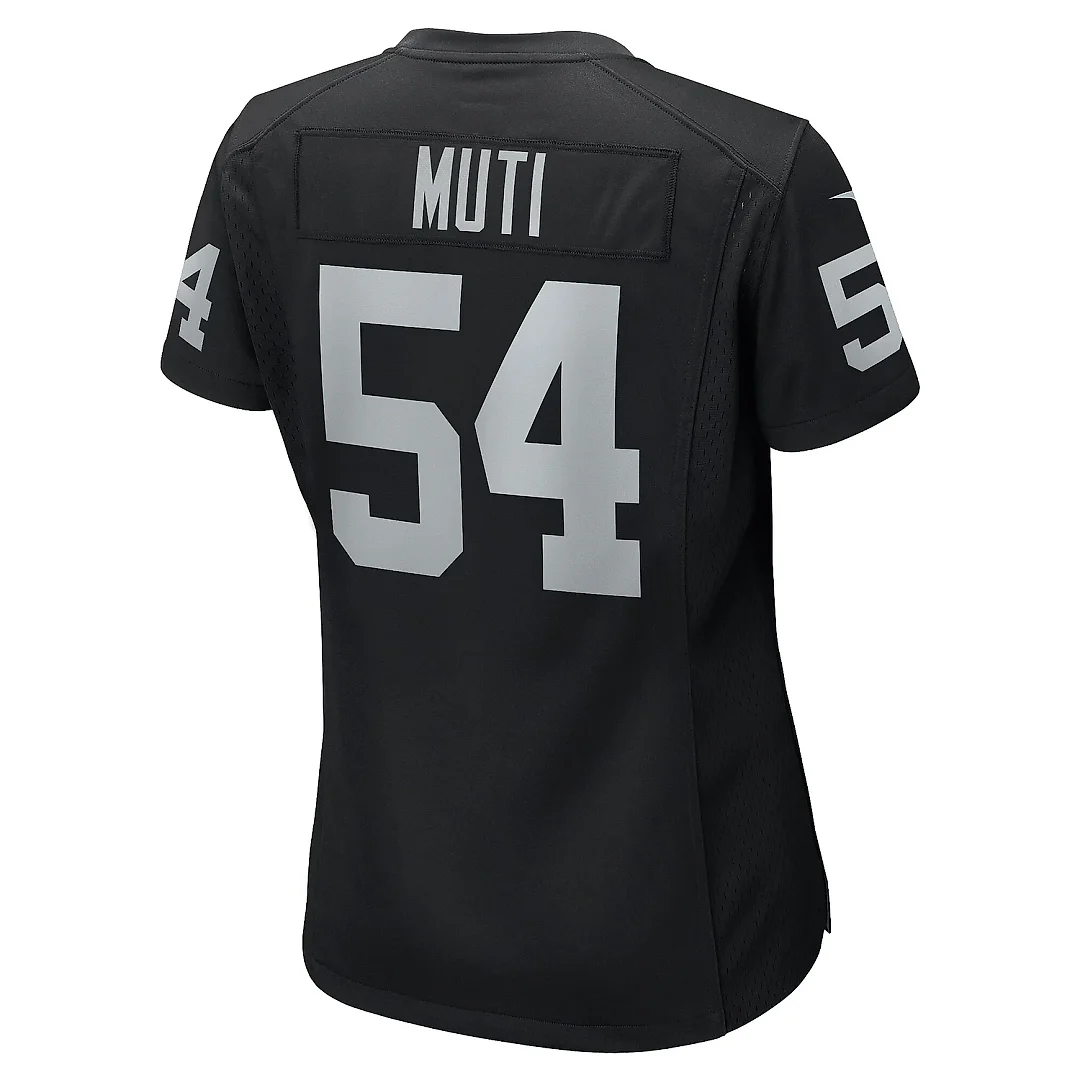 Zennovawear Women's Las Vegas Raiders Netane Muti Black Team Game Jersey