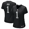 Zennovawear Women's Las Vegas Raiders Number 1 Mom Black Game Jersey
