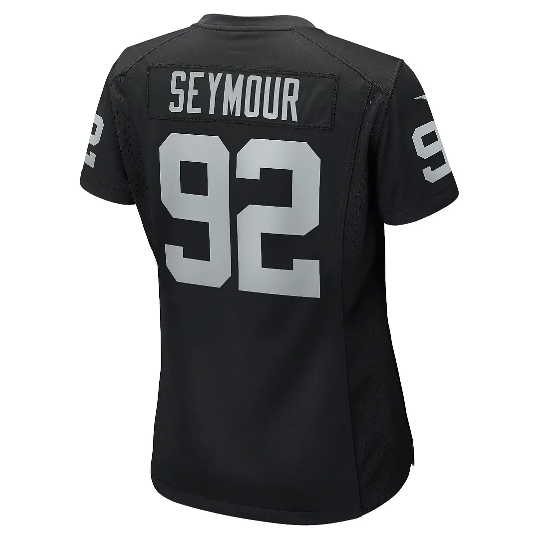 Zennovawear Women's Las Vegas Raiders Richard Seymour Black Retired Player Game Jersey
