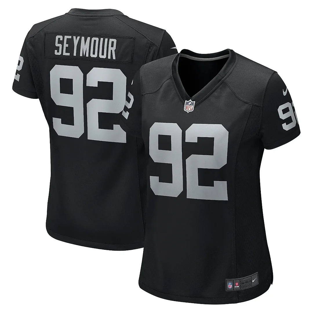Zennovawear Women's Las Vegas Raiders Richard Seymour Black Retired Player Game Jersey