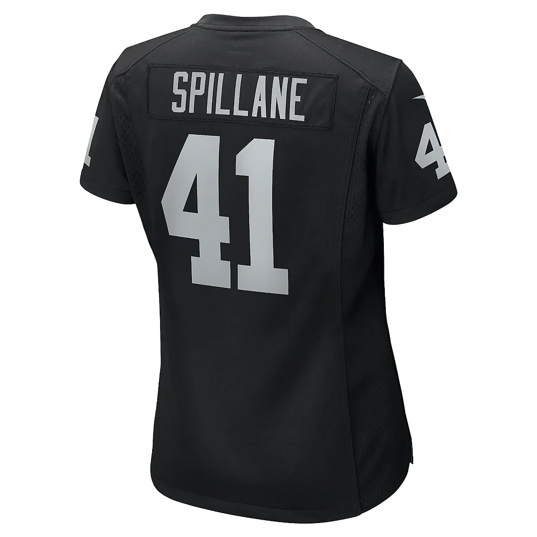 Zennovawear Women's Las Vegas Raiders Robert Spillane Black Game Player Jersey
