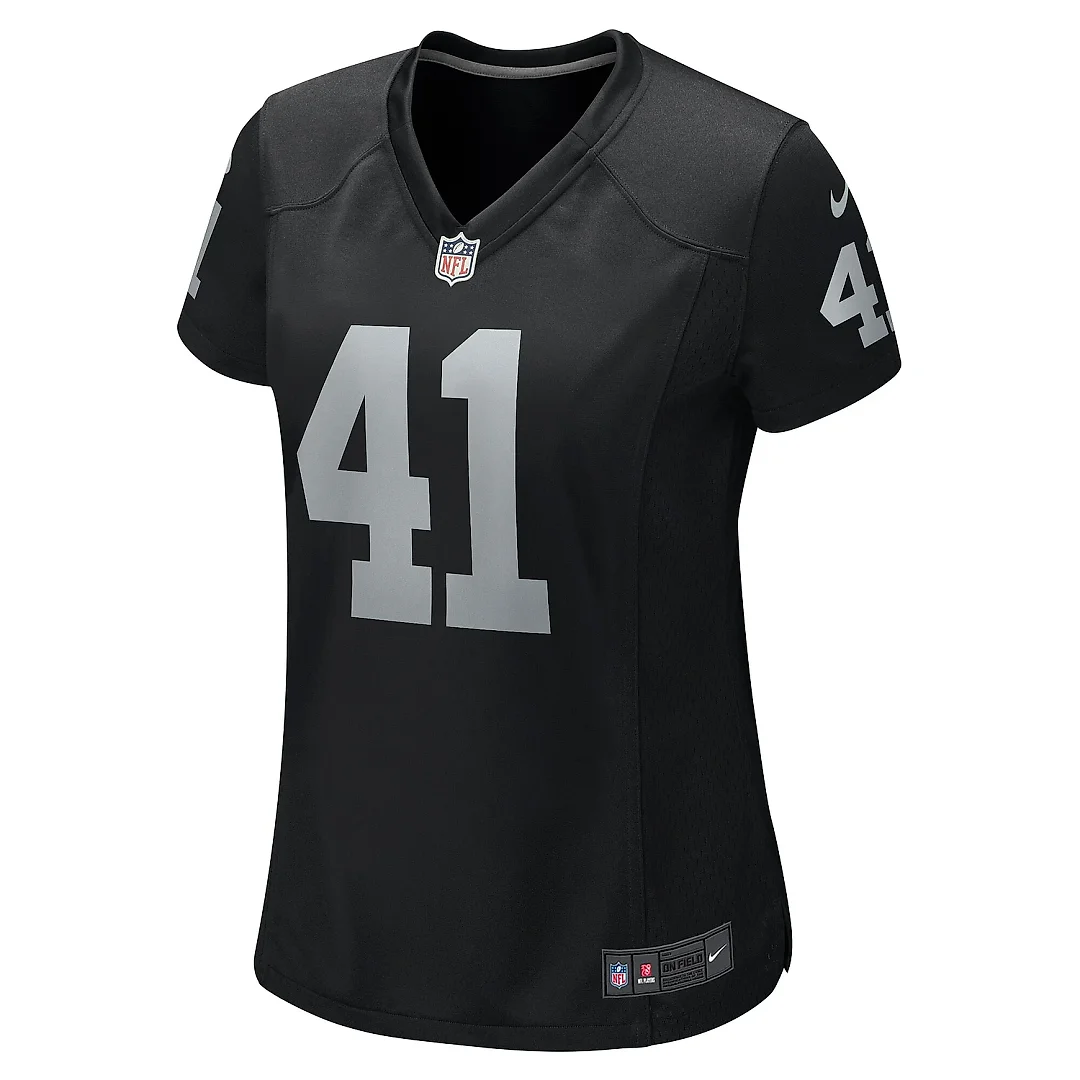 Zennovawear Women's Las Vegas Raiders Robert Spillane Black Game Player Jersey