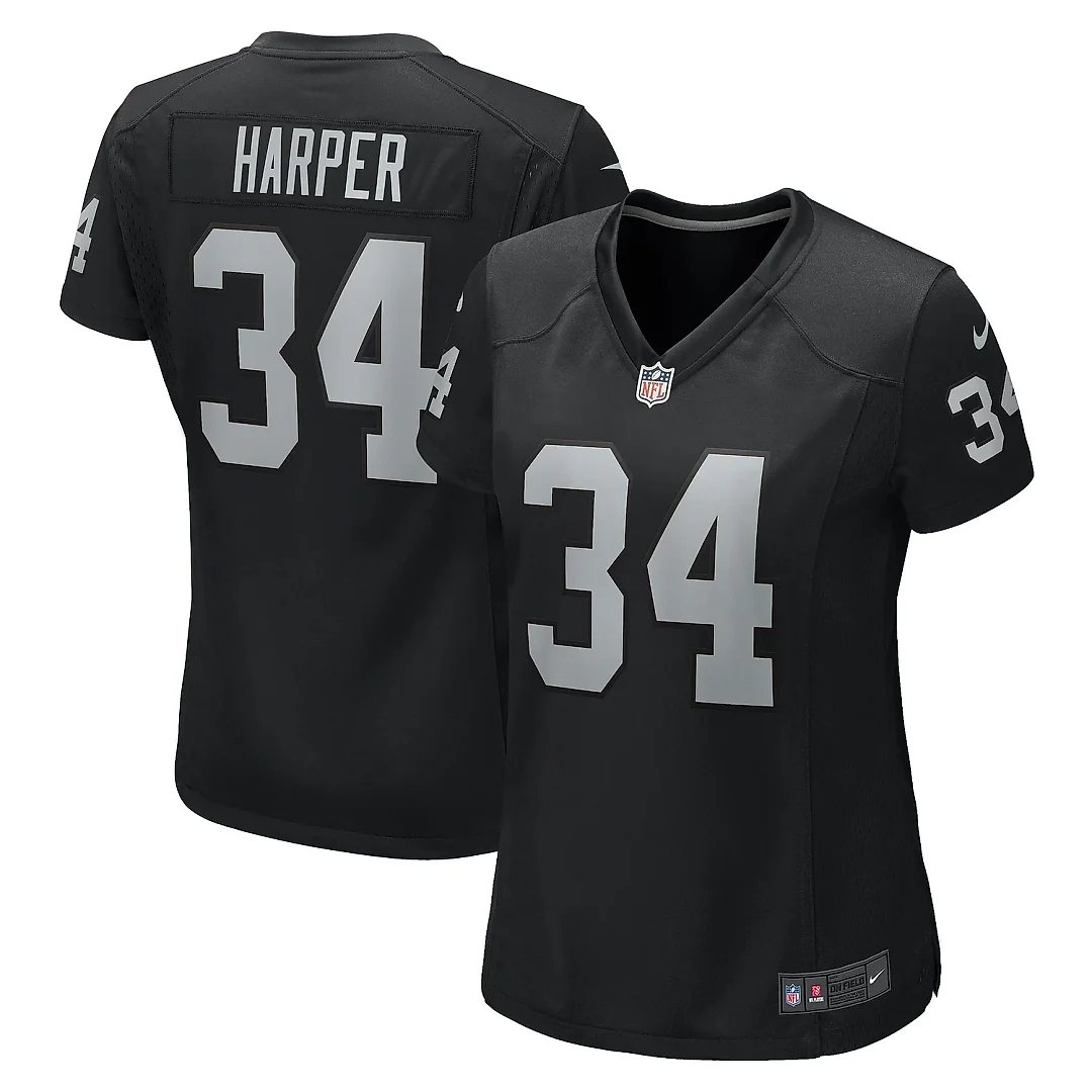 Zennovawear Women's Las Vegas Raiders Thomas Harper Black Game Jersey