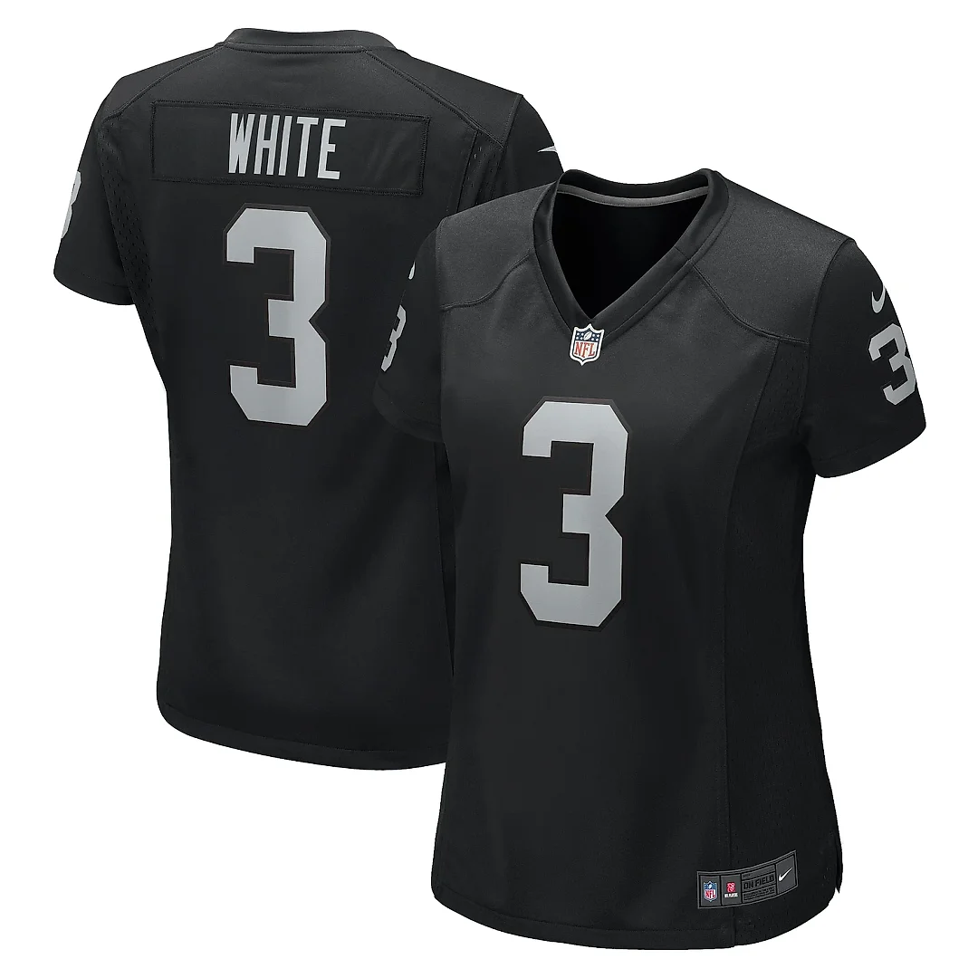 Zennovawear Women's Las Vegas Raiders Zamir White Black Game Jersey