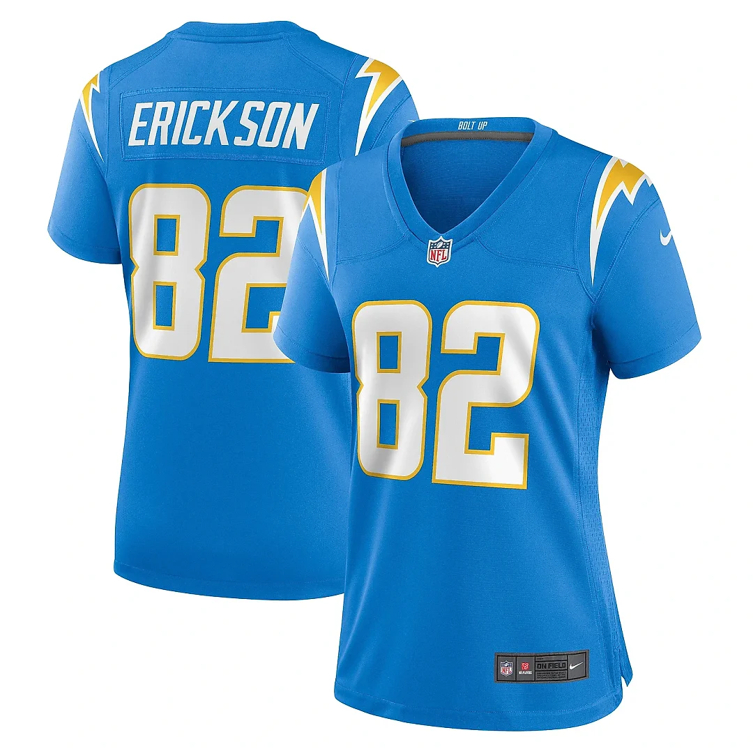 Zennovawear Women's Los Angeles Chargers Alex Erickson Powder Blue Team Game Jersey