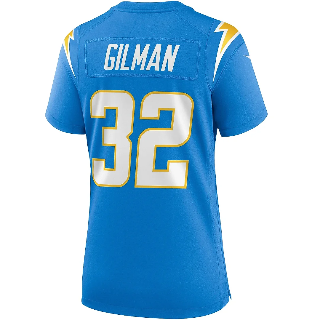 Zennovawear Women's Los Angeles Chargers Alohi Gilman Powder Blue Game Jersey