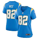 Zennovawear Women's Los Angeles Chargers Brenden Rice Powder Blue Game Jersey