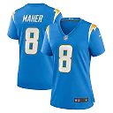 Zennovawear Women's Los Angeles Chargers Brett Maher Powder Blue Team Game Jersey